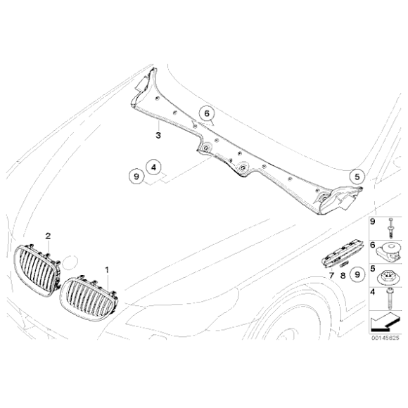 Atrapa E60 - Oryginał BMW - 51137027062