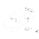 Szkło lampy oświetlenia tablicy rejestracyjnej BMW X5 E53 prod. po 09.2001r. - 51137062293