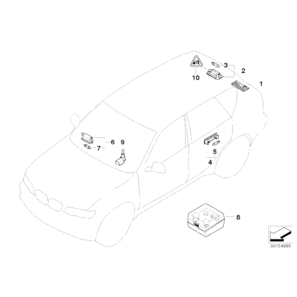 Szkło lampy oświetlenia tablicy rejestracyjnej BMW X5 E53 prod. po 09.2001r. - 51137062293