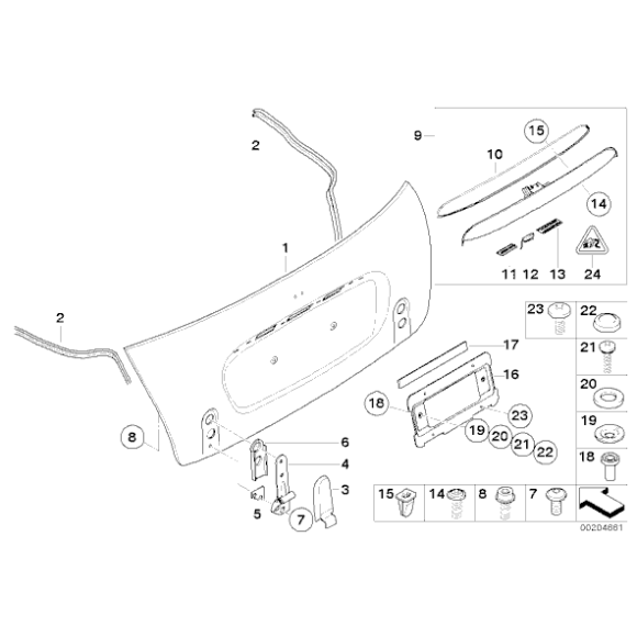 Listwa oświetlenia tablicy MINI R50 R52 R53 S 1.4i 1.6i - 51137074020