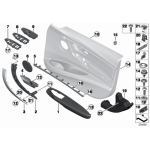 Wspornik uchwyt drzwi przód lewy schwarz BMW F30 F31 F32 F33 F34 F36 F80 F82 F83 - 51417279311