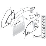 Zaczep listwy ozdobnej bocznej ramy BMW E90 E91 F30 F31 - 51137117240
