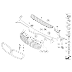 Kratka ozdobna ramy przód BMW E65 E66 730d 740i 750i 760i 730i 745d N57 N52 - 51137145738
