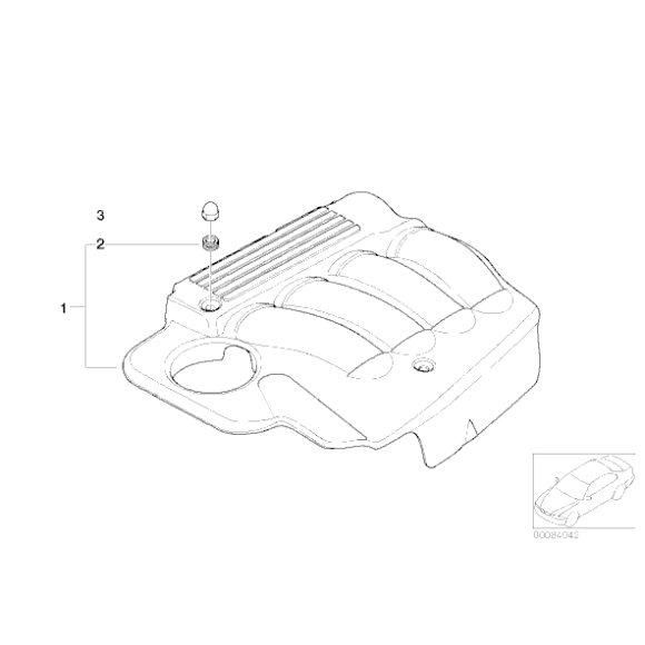 11121725686 Nakrętka pokrywy silnika BMW E46 316i 318i 318Ci 316ti 316Ci 318ti N40 N42 N45 N46 - 11121725686 - Części oryginalne BMW Łódź | Sklep internetowy BMW