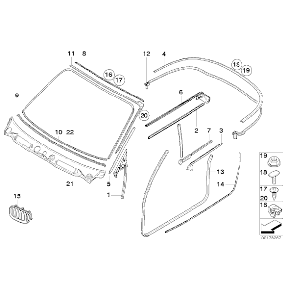 Nerka atrapa prawa BMW E81 E87N E88 E82 116d 116i 118i 118d 120i 120d 123d 128i 130i 135i  - 51137166440