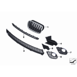 Atrapa nerka lewa titan BMW E70 E71 E70N E72 X5 X6 30dX 40dX 35dX 35iX 50iX M - 51137185223