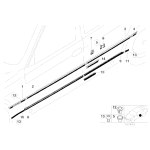Listwa błotnika dolna tył lewa BMW E38 725tds 728i 730i 730d 735i 740i 750i - 51138125833
