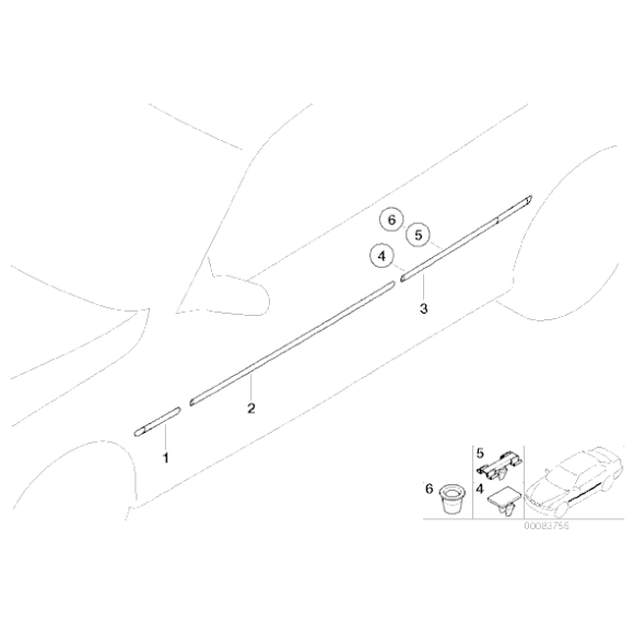 51138208451 Listwa drzwi tylnych lewych - 51138208451 - Części oryginalne BMW Łódź | Sklep internetowy BMW