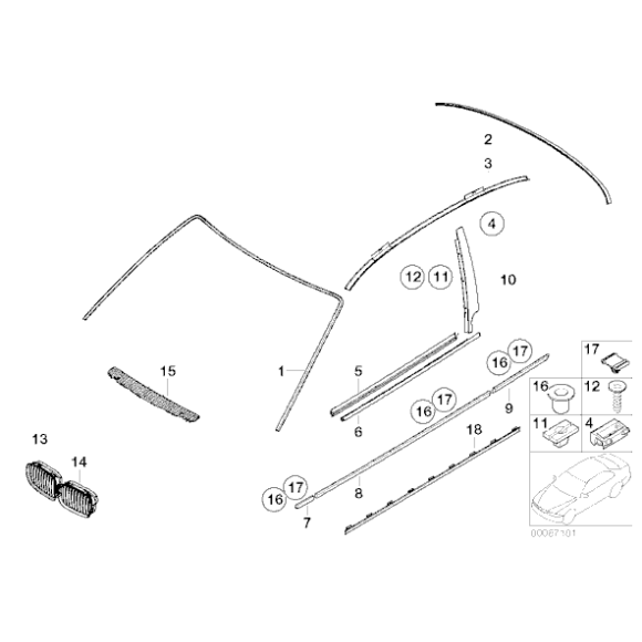 Atrapa nerka BMW E46 sedan touring compact prod -09.2001r - 51138208490