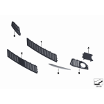 Kratka wlotu powietrza zderzaka przód lewa BMW F10 F11 520 523 525 528 530 535 550 - 51117906197