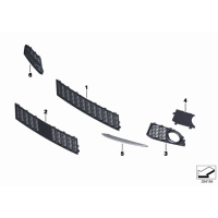 Kratka wlotu powietrza zderzaka przód lewa BMW F10 F11 520 523 525 528 530 535 550 - 51117906197