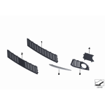 Atrapa zderzaka przód środkowa BMW F10 F11 F10N F11N 518 520 525 528 530 535 550, M-pakiet - 51117903894