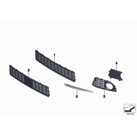 Atrapa zderzaka przód środkowa BMW F10 F11 F10N F11N 518 520 525 528 530 535 550, M-pakiet - 51117903894