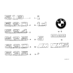 Emblemat "5" BMW E28 E34 M5 3,6 3,8 - 51141946170