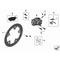 Kpl. elem. mocujących klocków hamulc. - 34218535157