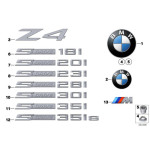 Emblemat znaczek przód i bok BMW E85 E86 E89 Z4 2,0i 2,2i 2,5i 3,0i 3,0si M3 - 51147044207