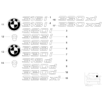Emblemat naklejany tylny "318i" BMW E46 318i sedan - 51148195096