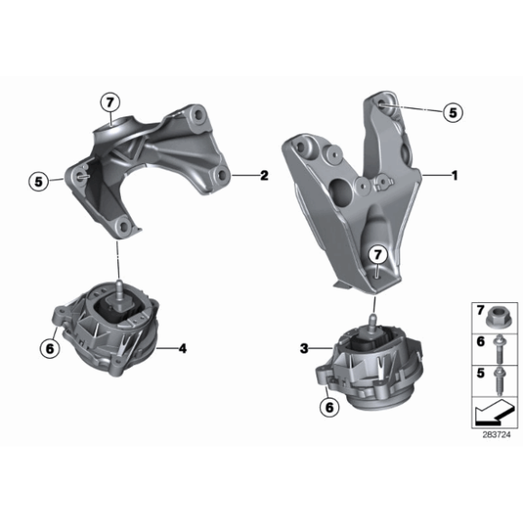 22116787659 Poduszka silnika lewa BMW F20 F21 F22 F30 F31 F32 E34 F36 M135i M140i M235i M240i 335i 340i 435i 440i - 22116787659 - Części oryginalne BMW Łódź | Sklep internetowy BMW