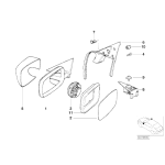 Silniczek napęd lusterka zewnętrznego BMW E30 E31 E32 E34 E36 Z3 - 51161394107
