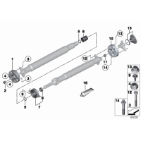 Przegub elastyczny wału BMW E81 E87 120d 123d 135i E90 E91 320d 325d 335 F01 F07 F10 518 520 535 550 F20 F30 - 26117605629