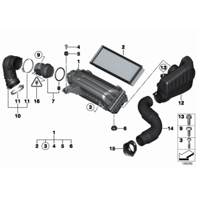 Filtr powietrza MINI R55 R56 R57 R58 R59 R60 R61 - 13717561235