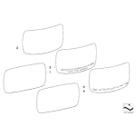 Wkład lusterka lewy lusterko szerokokątne podgrzewane BMW E83 E83N - 51163404625