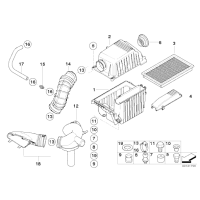 Filtr powietrza MINI R52 R53 Cooper S Cabrio Coupe 1,6i - 13721491749