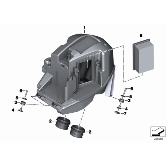 Wkład filtra powietrza BMW K70 K71 K72 K73 K75 - 13717678281