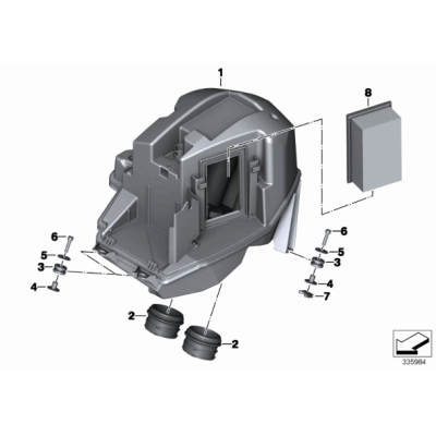 Wkład filtra powietrza BMW K70 K71 K72 K73 K75 - 13717678281