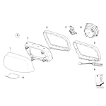 Ramka lusterka lewa BMW E60 E61 E60N E61N 520 523 525 530 535 540 550 - 51167074953