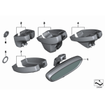 Kpl. pokryw podstawy lusterka BMW E60 E61 E63 E64 E65 E66 E81 E82 E84 E87 E88 E89 E90 - 51167076129