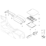 Uchwyt podłokietnika BMW E39 520d 520i 525d 525i 528i 530i 535i 540i 523i - 51167141735