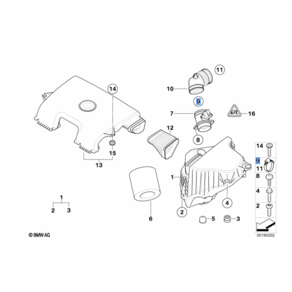 07129952133 Opaska na węże BMW E12 E21 E23 E24 E28 E30 E31 E36 E38 E39 E46 E53 E60 E63 E64 E65 E66 E70 E83 E87 E90 F01 F07 F10 - 07129952133 - Części oryginalne BMW Łódź | Sklep internetowy BMW
