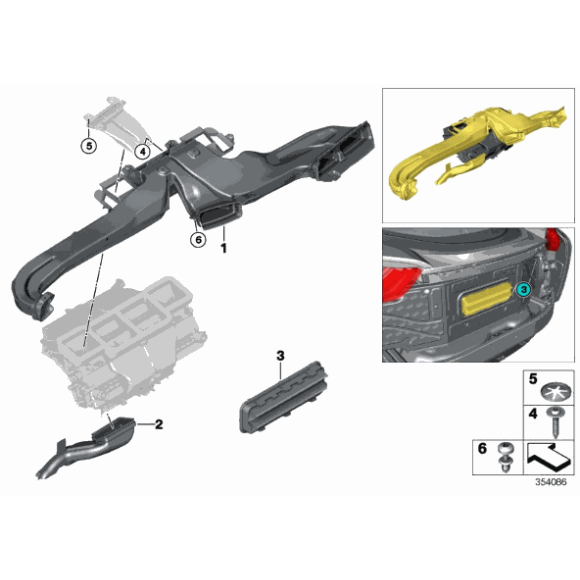 Odpowietrznik zderzaka tył BMW E60 E61 F01 F02 MINI F55 F56 F57 I12 i8 - 64229303806