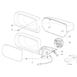 Rama lusterka zewnętrznego lewa BMW E38 E39 725 730 735 740 750 520 525 528 530 535 540 - 51168213225