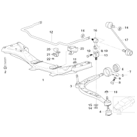 Guma stabilizatora przód BMW E36 318ti 316i 318i 320i 325i 325td Z3 25mm - 31351090186