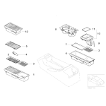 Uchwyt napojów BMW E46 316i 318i 318d 320i 320d 323i 325i 328i 330i M3 - 51168217953
