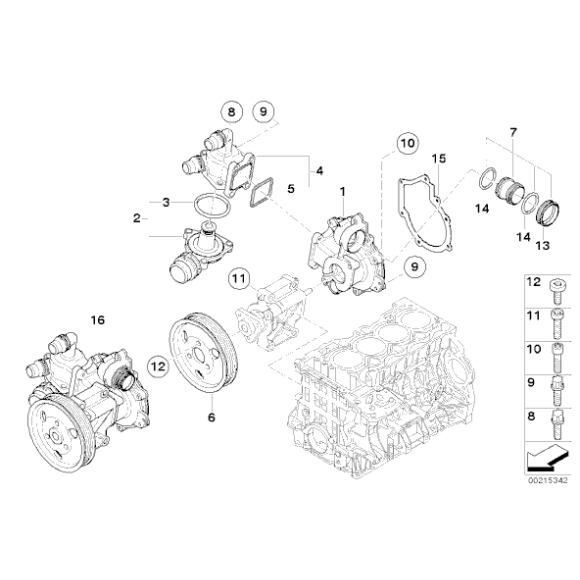 Obudowa termostatu BMW E46 E87 E81 E92 E93 E90 X3 E83 E84 X1 2,0i 316 318 320 116 118 120 N40 N42 N45 N46 - 11517572859