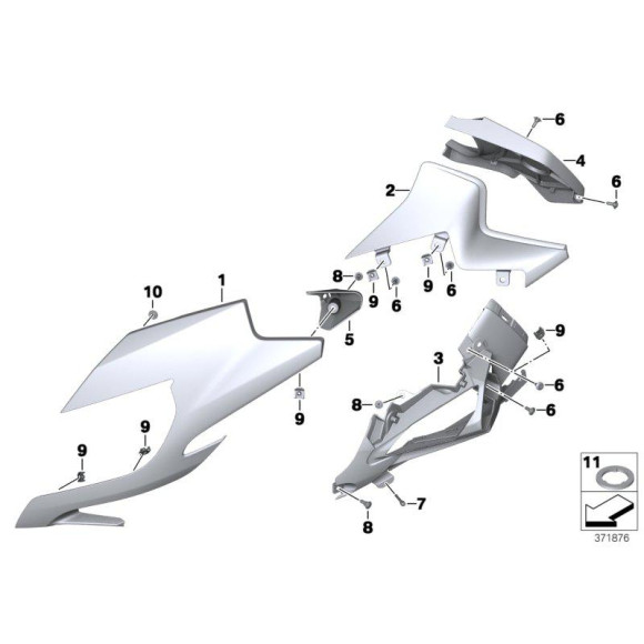 Obudowa reflektora górna prawa BMW K52 R1200RT R1250RT - 46637728816