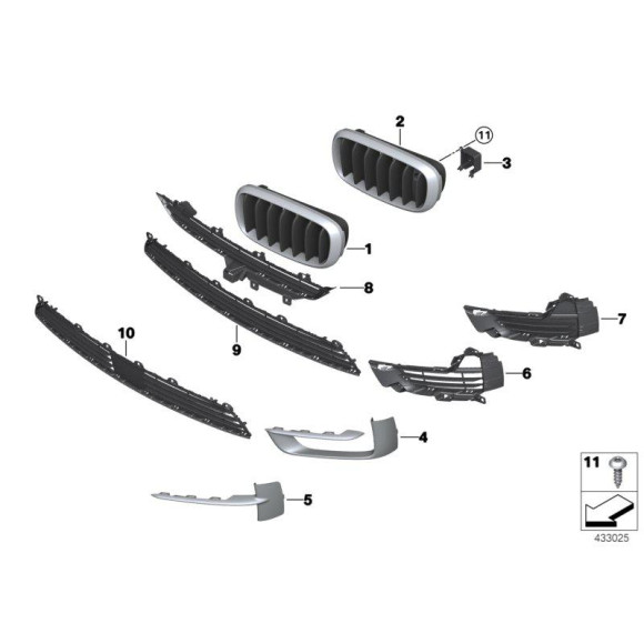 Obudowa NIVI BMW F15 F16 X5 X6 F85 F86 25d 30i 30d 35d 35i 40d 40e 50i 50d - 51137316059