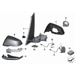 Obudowa lusterka zewnętrznego dolna lewa BMW F45 F46 F48 X1 - 51167386571