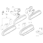 51168257203 Obudowa lusterka wewnętrznego BMW E38 E39 E46 E53 X5 E60 E61 E63 E83 X3 E85 Z4 MINI R58 R59 - 51168257203 - Części oryginalne BMW Łódź | Sklep internetowy BMW