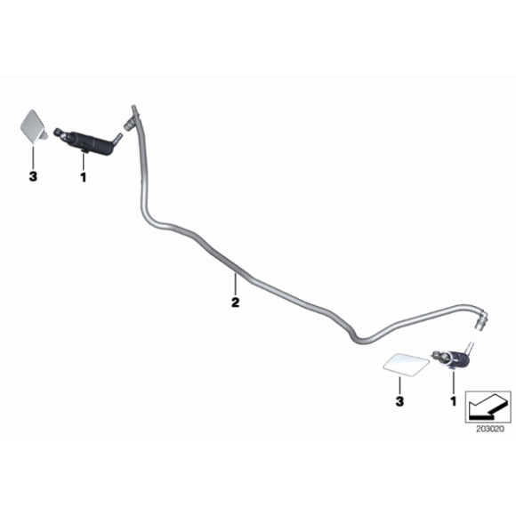 Dysza spryskiwacza reflektora lewa BMW E84 X1 16d 18d 16i 20dX 20i 25iX 25dX 28iX 35iX - 61677321891