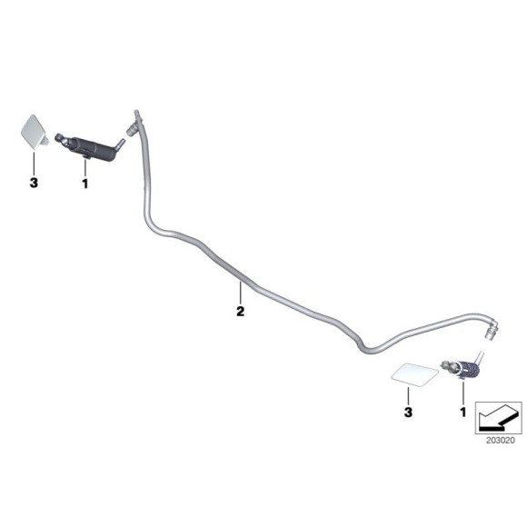 61677321891 Dysza spryskiwacza reflektora lewa BMW E84 X1 16d 18d 16i 20dX 20i 25iX 25dX 28iX 35iX - 61677321891 - Części oryginalne BMW Łódź | Sklep internetowy BMW