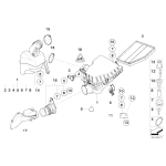 Przepływomierz BMW E60 E61 E63 E65 E87 E90 323 325 330 130 730 630 520 523 525 530 - 13627520519