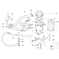 Poduszka gumowa obudowy filtra oleju BMW E38 E39 E31 E32 540 535 730 740 750 - 11421436982
