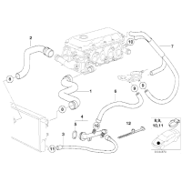 Końcówka przyłączeniowa krócic wodny BMW E46 316i 318i Z3 M43 - 11531709232