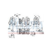 KOMPRESOR KLIMATYZACJI BMW 1 F20-F21 (11-), BMW 3 E90-E91-E92-E93 (05-), BMW 3 F30-F31-F35-F80 (11-), BMW 3 GT F34 (13-), BMW 4 