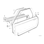 Uszczelka drzwi lewa BMW E24 628CSi 630CSI 633CSi 635CSi M635CSi M6 - 51211861501