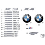 Napis emblemat boczny X DRIVE 35D BMW E70 E70N X5 E83N X3 F25 F26 X3 X4 - 51147362493